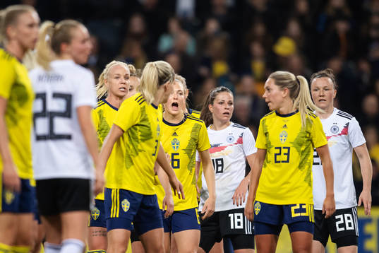Caroline Seger, Magdalena Eriksson and Elin Rubensson of