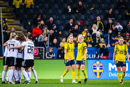 Linda Sembrant, Caroline Seger and Elin Rubensson of Sweden