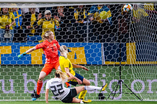 Turid Knaak of Germany with a scoring opportunity