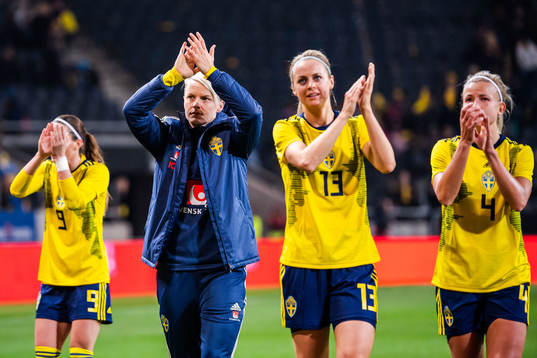Kosovare Asllani, Nilla Fischer, Amanda Ilestedt and Hanna