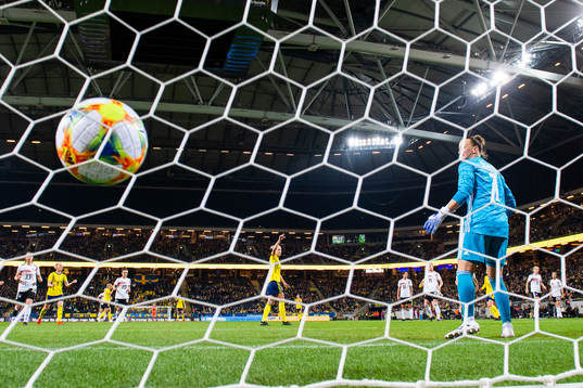 Caroline Seger of Sweden celebrates