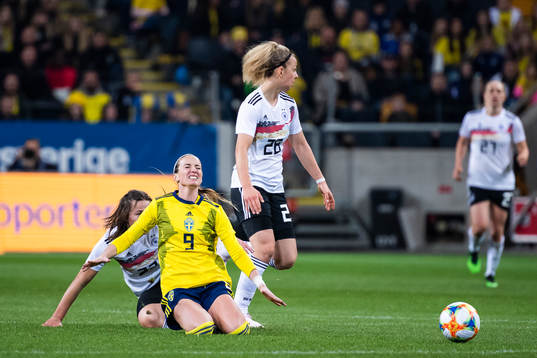 Kosovare Asllani of Sweden in pain