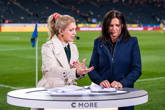 Anna Brolin and Malin Swedberg in the Cmore Studion