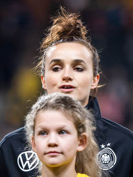 Lina Magull of Germany prior to the women's international