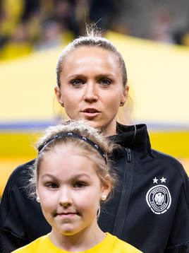 Turid Knaak of Germany prior to the women's international
