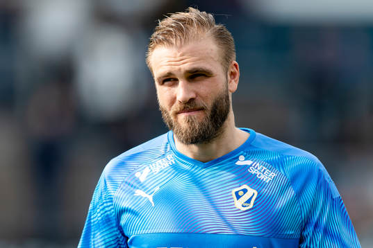 Halmstads Jesper Westerberg före fotbollsmatchen i