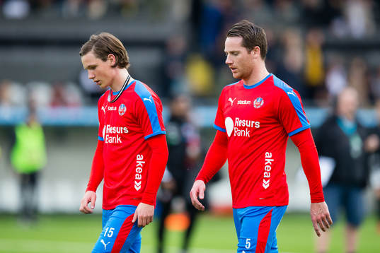 Helsingborgs Max Svensson och Johan Persson  deppar