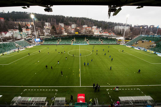 Översikt på NP3 arena innan fotbollsmatchen i Allsvenskan