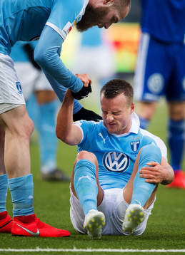 Malmö FFs Jo Inge Berget och Eric Larsson deppar