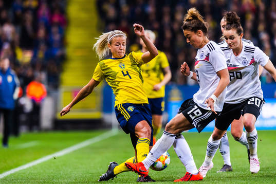 Hanna Glas, Felicitas Rauch and Lina Magull of Germany