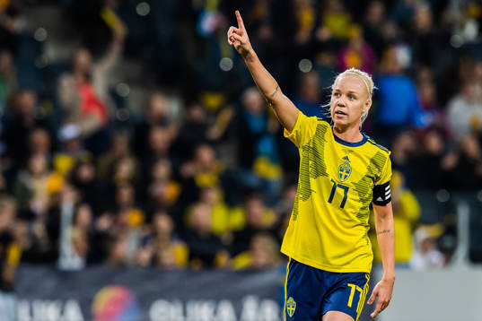 Caroline Seger of Sweden celebrates