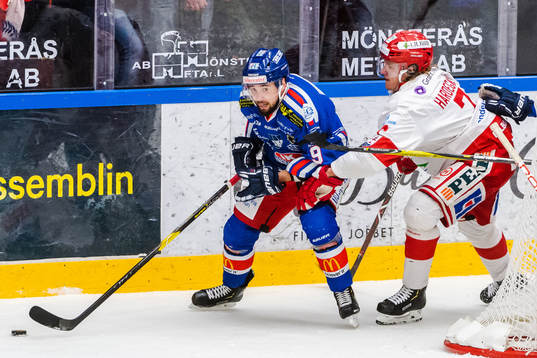 Oskarshamns Janne Kivilahti och Timrås Marcus Hardegård