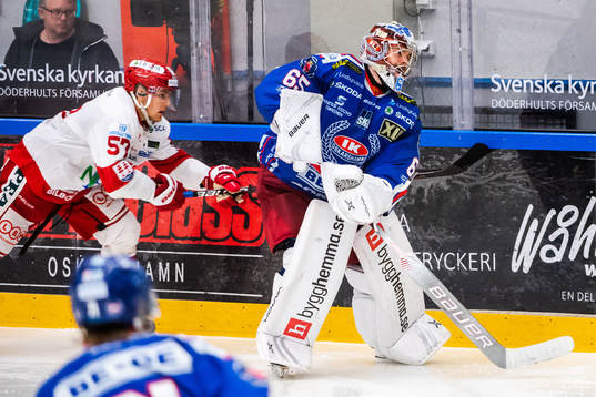 Oskarshamns målvakt Christoffer Rifalk och Timrås Anton