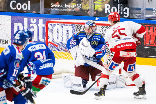 Timrås Vilmos Gallo och Oskarshamns målvakt Christoffer