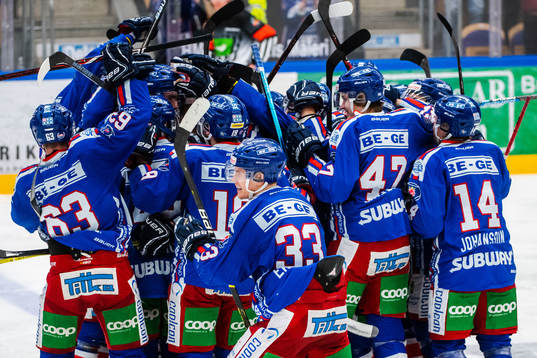 Oskarshamns spelare jublar