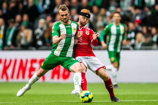 Hammarbys Mads Fenger Nielsen och Kalmars Nils Fröling
