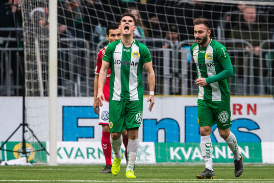 Hammarbys Vidar Örn Kjartansson deppar