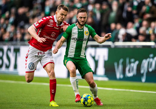 Kalmars Piotr Johansson och Hammarbys Mats Solheim