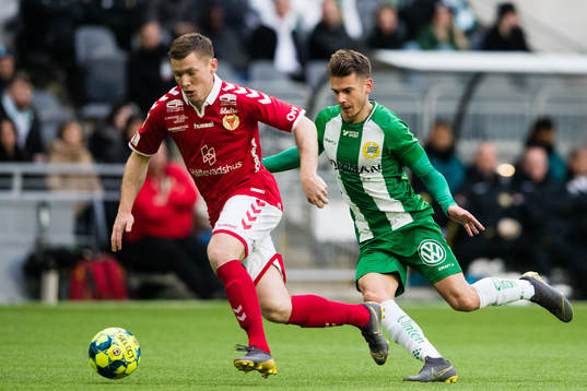 Kalmars Victor Agardius och Hammarbys Alexander Kacaniklic
