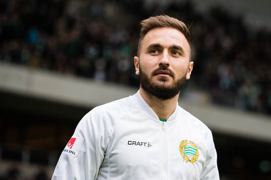 Hammarbys Muamer Tankovic innan fotbollsmatchen i