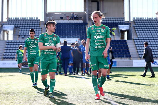 Bodens Kevin Roberts och Erik Stenberg deppar
