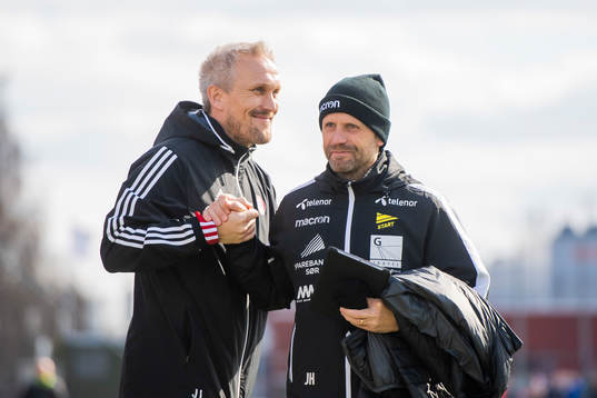 Jørgen Isnes, head coach of KFUM, and Joey Hardarson,