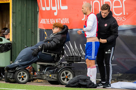 Kristian Brix of KFUM with an injury