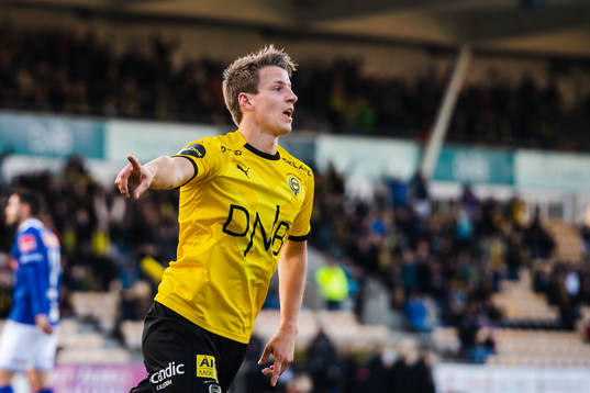 Thomas Lehne Olsen of Lillestrøm celebrates