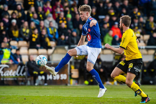 Olaus Jair Skarsem of Ranheim and Simen Rafn of Lillestrøm