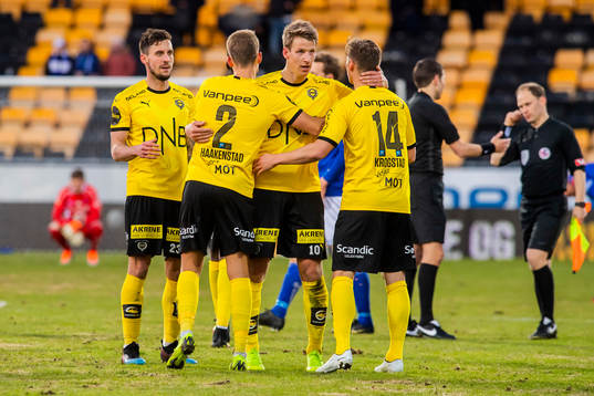 Thomas Lehne Olsen of Lillestrøm celebrates with his