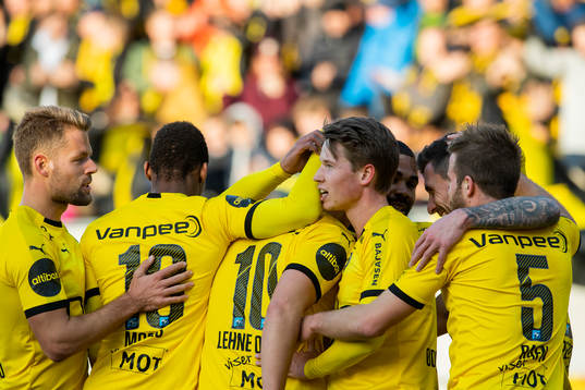 Thomas Lehne Olsen of Lillestrøm celebrates with his