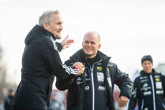 Jørgen Isnes, head coach of KFUM, and Andreas Jensen,