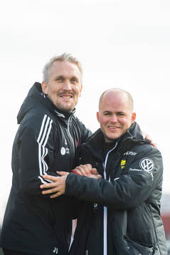 Jørgen Isnes, head coach of KFUM, and Andreas Jensen,