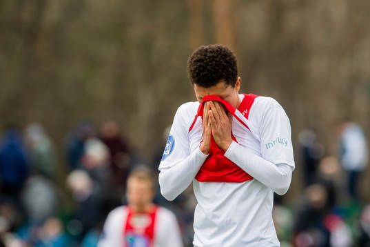 Didi Dodou Gaye of KFUM looks dejected