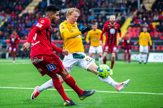 Östersunds Hosam Aiesh och Falkenbergs Jacob Ericsson