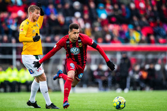 Falkenbergs Marcus Klingenberg Mathisen och Östersunds
