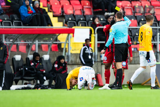 Östersunds Alhaji Gero reagerar