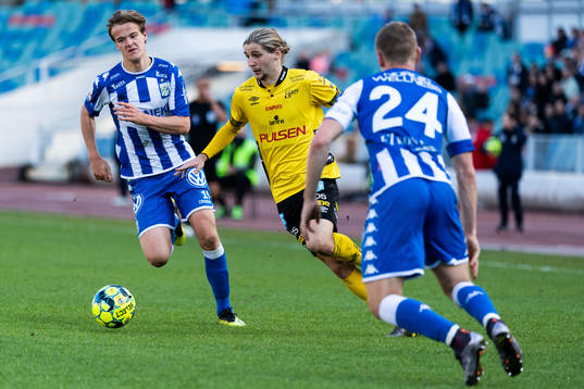 Elfsborgs Pawel Cibicki och IFK Göteborgs August Erlingmark