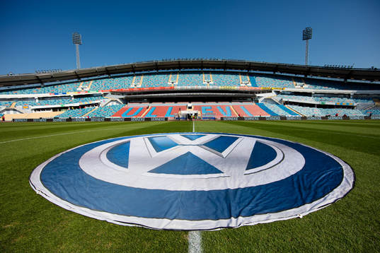 Ullevi interiört innan fotbollsmatchen i allsvenskan