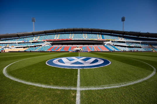 Ullevi interiört innan fotbollsmatchen i allsvenskan