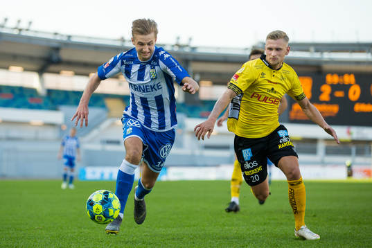 IFK Göteborgs Benjamin Nygren och Elfsborgs Simon Strand