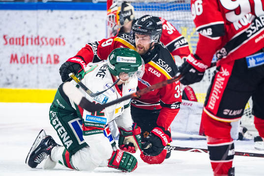 Frölundas Max Friberg och Luleås Pontus Själin