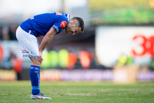 Mads Reginiussen of Ranheim looks dejected