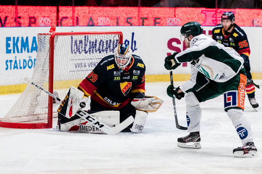 Djurgårdens målvakt Adam Reideborn och Färjestads