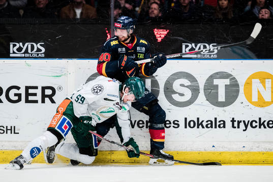 Färjestads Linus Johansson och Djurgårdens Jacob Josefson