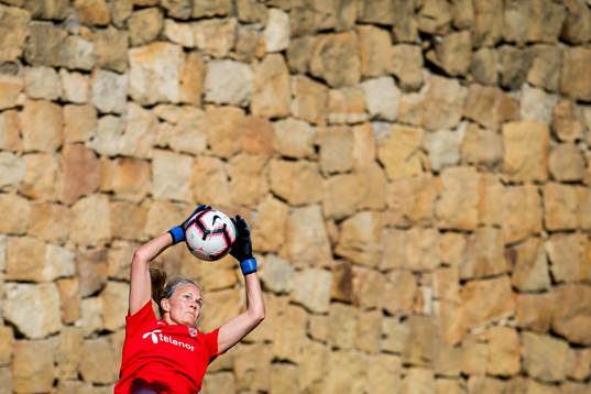 Goalkeeper Ingrid Hjelmseth of Norway