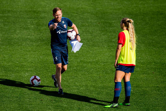 Martin Sjögren, head coach of Norway, and Lisa-Marie