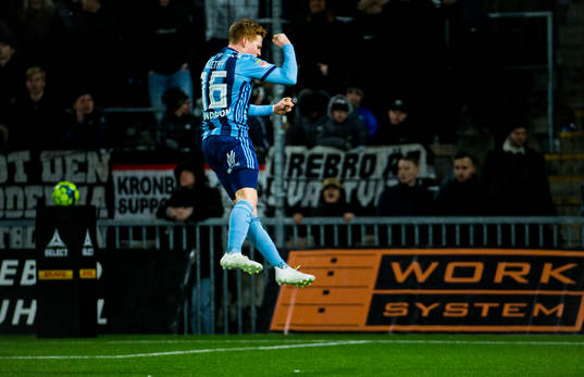 Djurgårdens Aslak Witry gör 0-3 och jublar