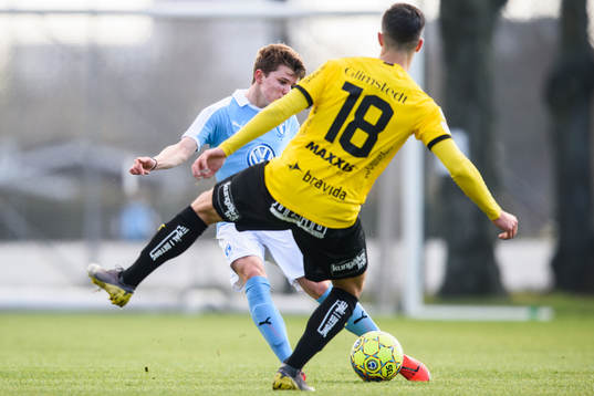 Malmö FFs Jesper Dickman gör 1-0