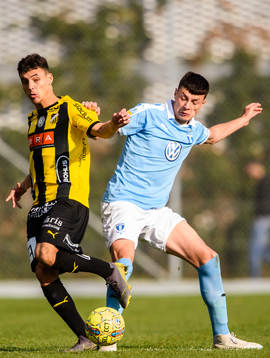Häckens Ali Youssef och Malmö FFs Anel Ahmedhodzic